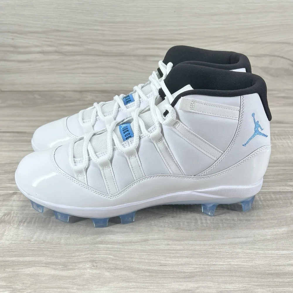 Jordan 11 Retro MCS Baseball Cleats White Legend Blue Mens 10.5 HM7326-104